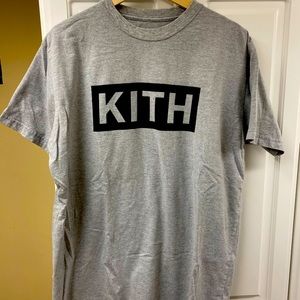 Kith Classic Block Logo Tee - Gray - XL